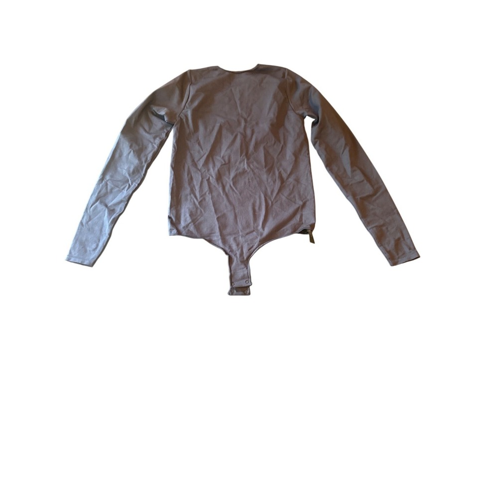 Skims‎ Long Sleeve Bodysuit In Black Cotton Spandex Blend Large/X large